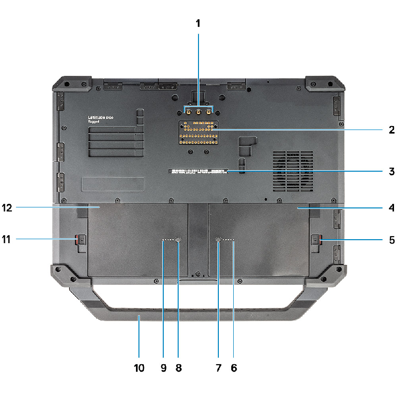 Dell Lattitude 5420 Rugged Bottom View